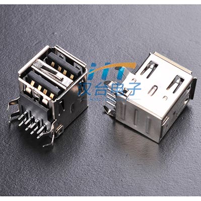 HT-USB A ˫��90��DIP�к�ǵ���Ƭĸ��